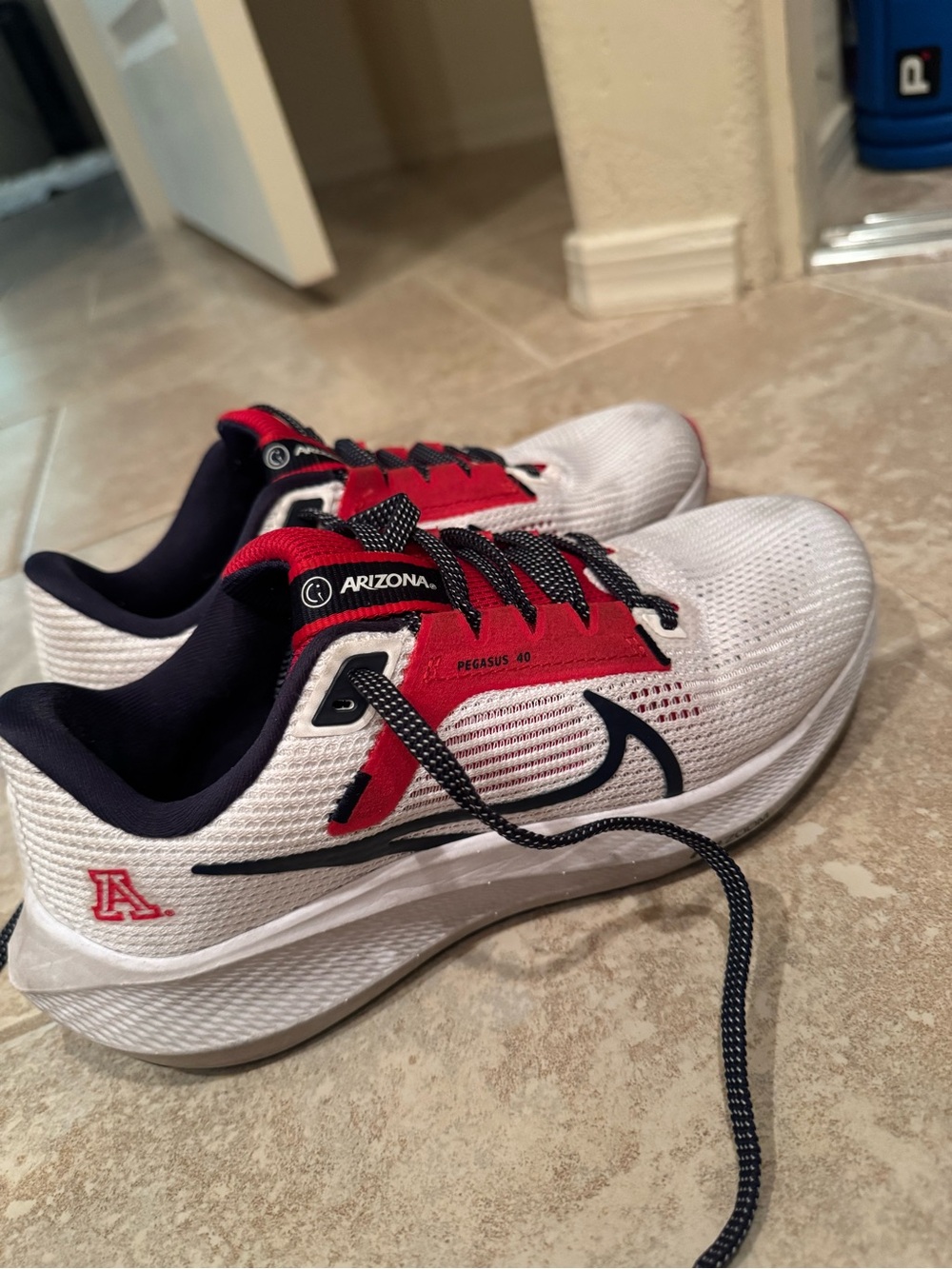 Nike Pegasus branded University of Arizona shoes